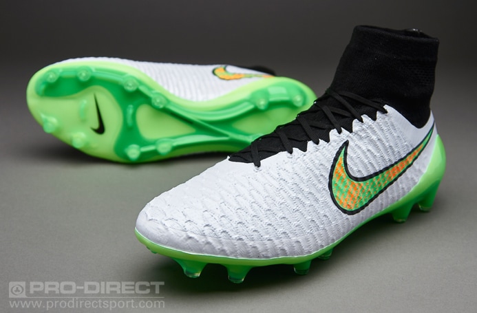 Botas futbol Nike- Nike Magista Obra FG - Terrenos firmes - Blanco/Verde/Negro/Naranja Pro:Direct Soccer