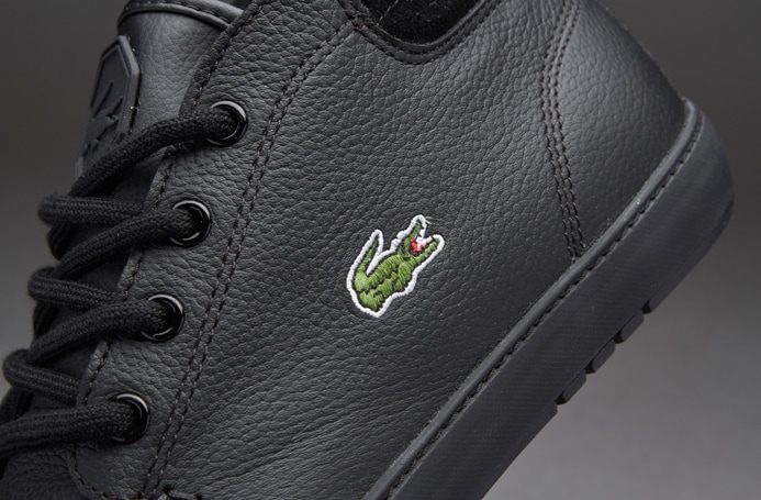 lacoste ampthill black leather