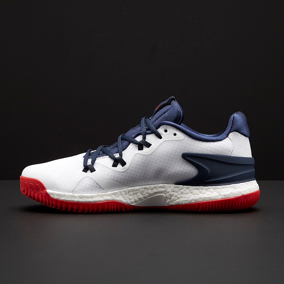 Mens Shoes Adidas Crazylight Boost 2018 White Red Crazy Boost