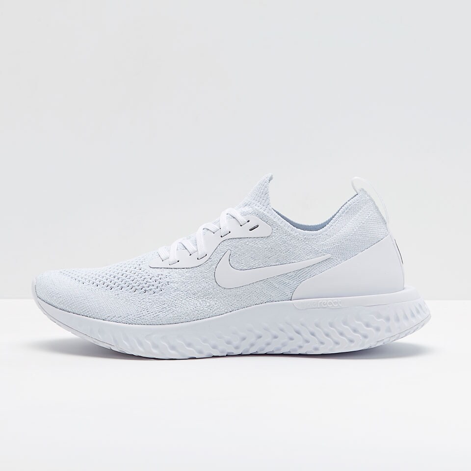 nike epic react flyknit true white