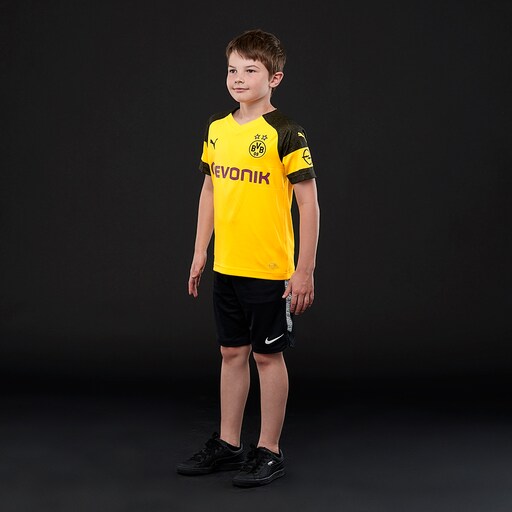 Puma Kids Borussia Dortmund 2018/19 Home SS Jersey - Cyber Yellow image 2 |