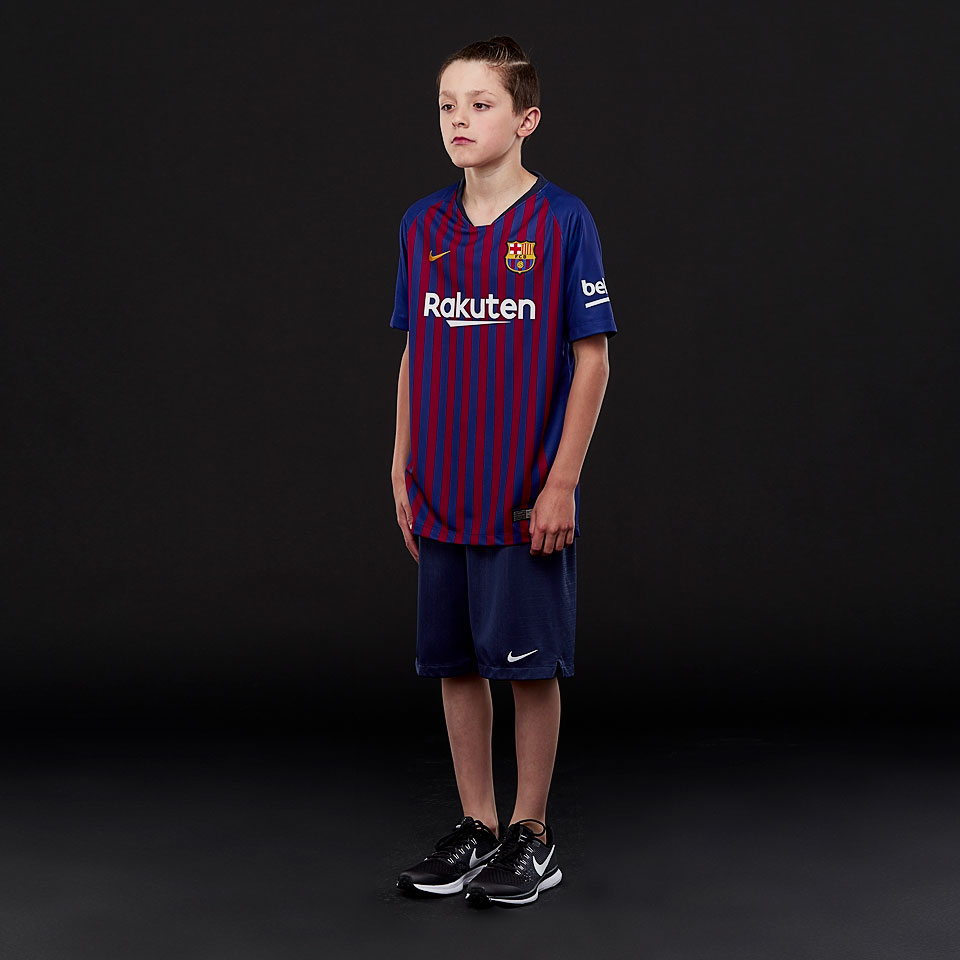 Nike FC Barcelona 21/22 Kids Home Stadium SS Jersey - Soar/Pale Ivory -  Boys Replica