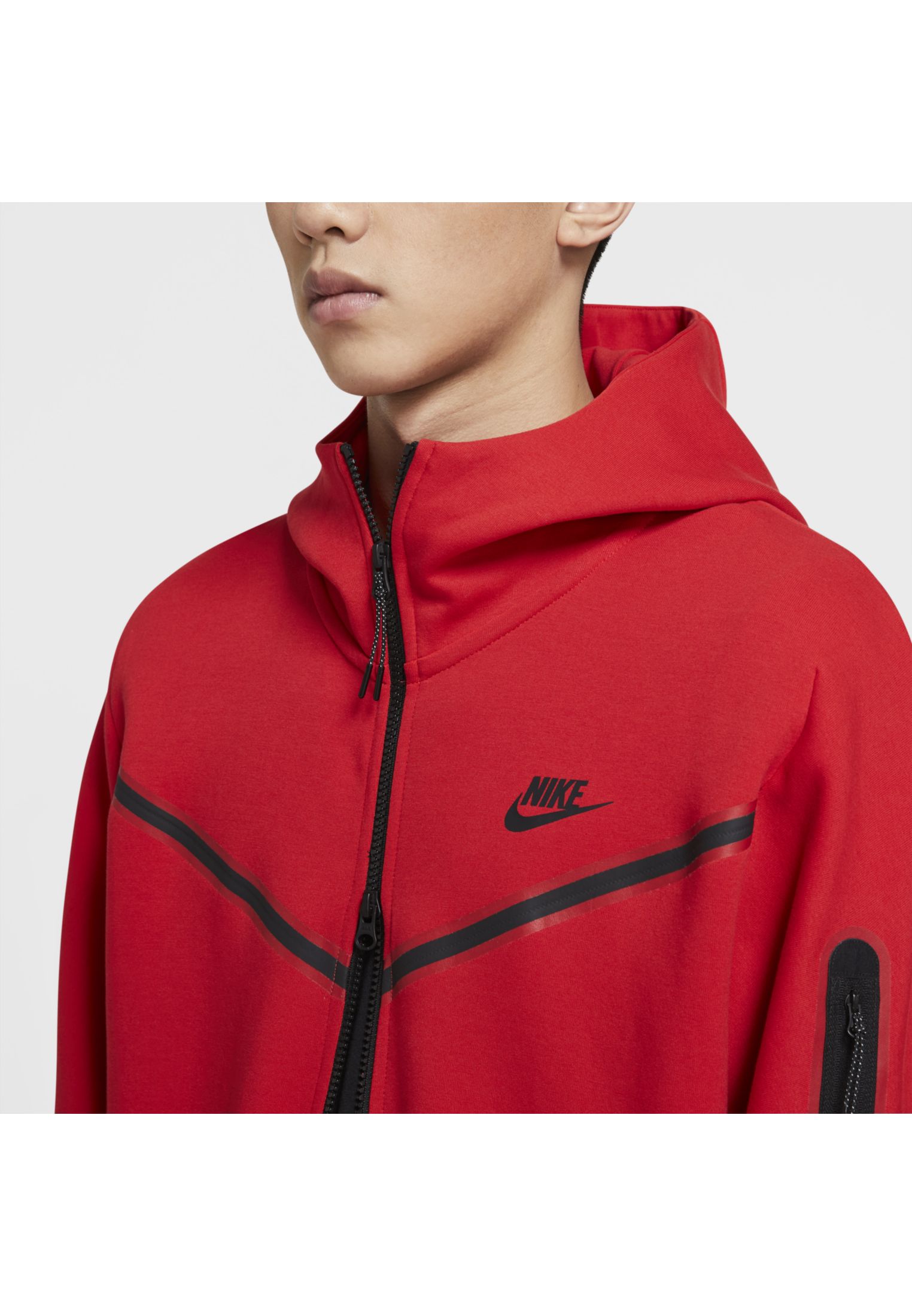 Nike Sportswear Tech Fleece Hoodie - University Red/Black - Mens Clothing |  Pro:Direct Soccer