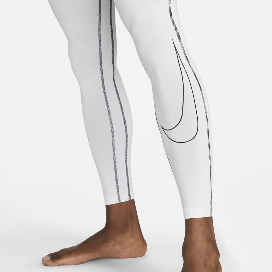 Nike Pro Dri-FIT Tights - White/Black/Black - Mens Clothing | Pro ...