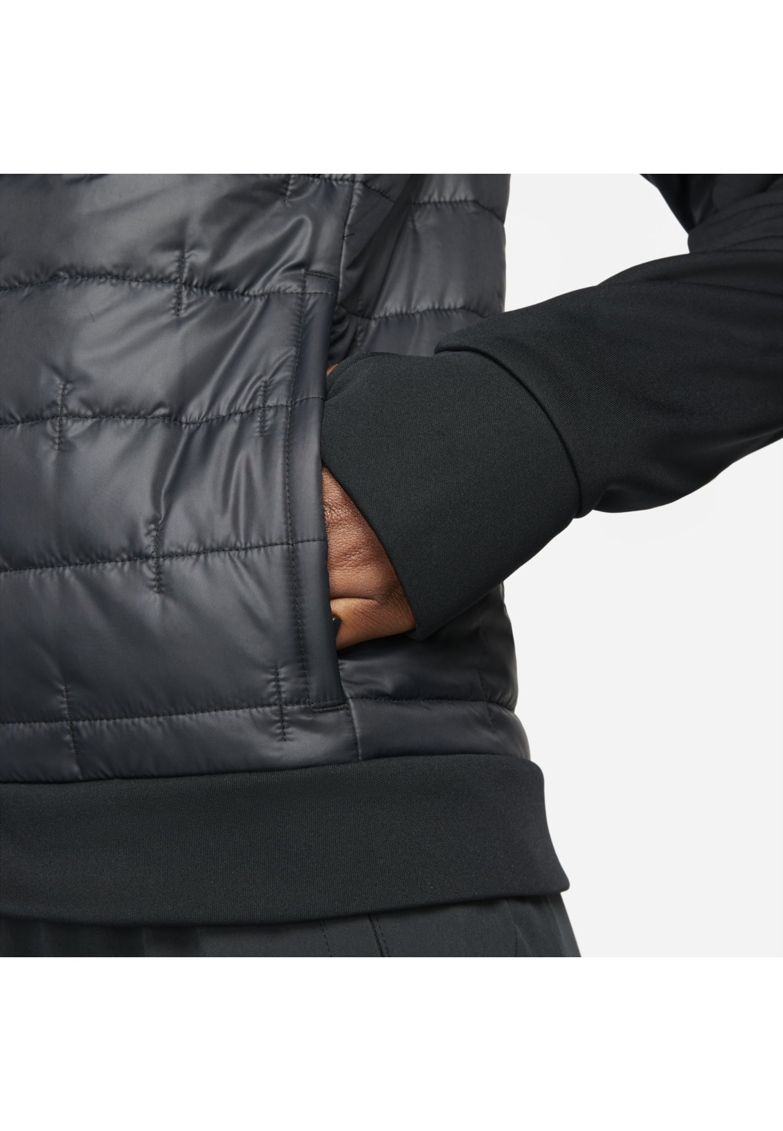 Nike Therma FIT Womens Synthetic Fill Running Jacket Particle Grey Womens Clothing