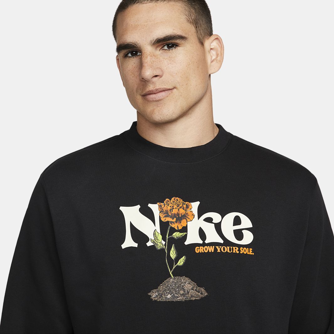 Nike Nike Sportswear Men's Fleece Crew Black Mens Clothing