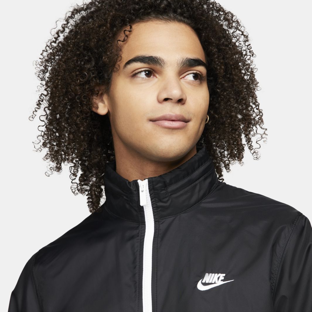 Nike white stripe tracksuit best sale