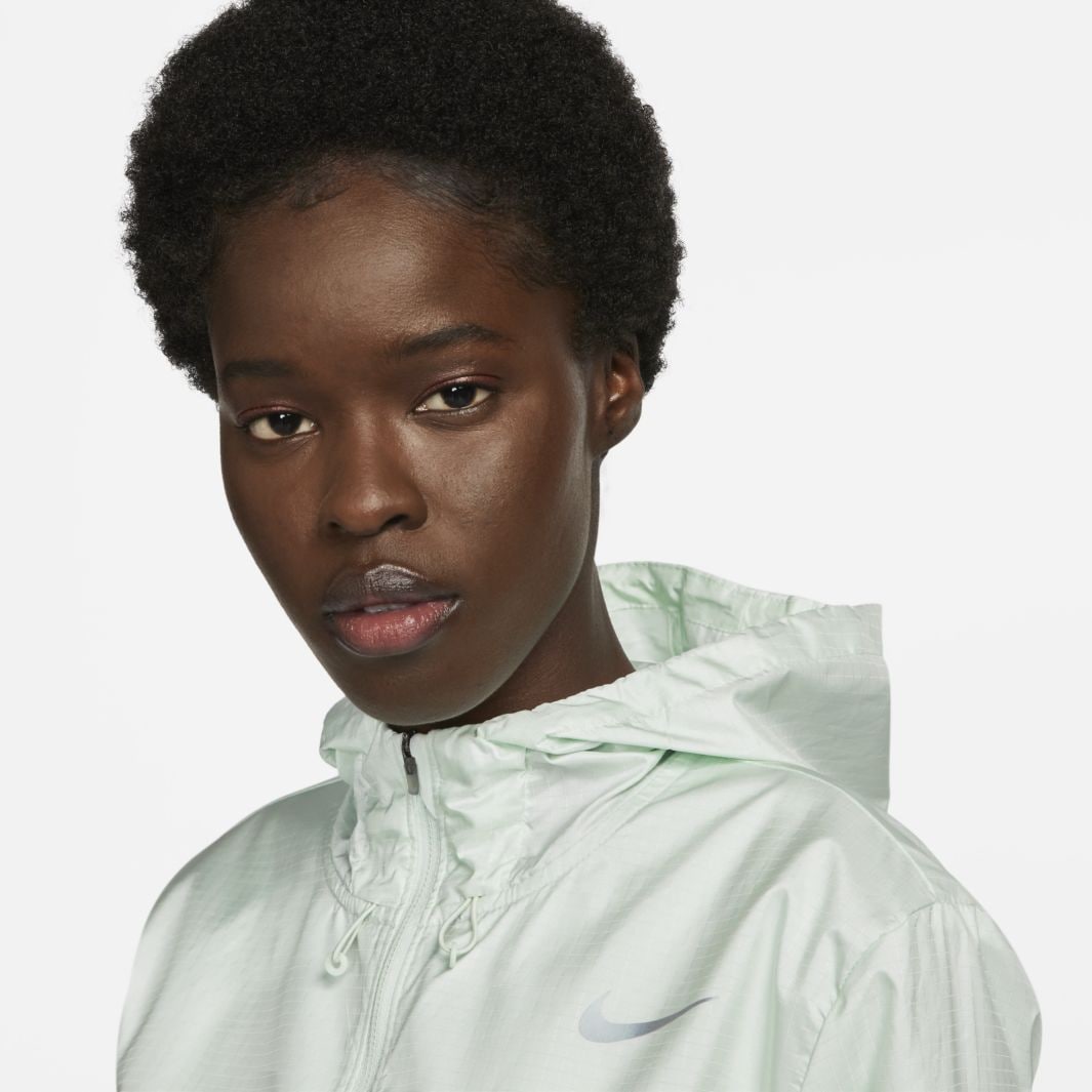 Nike Womens Essential Running Jacket - Barely Green/Reflective Silver ...