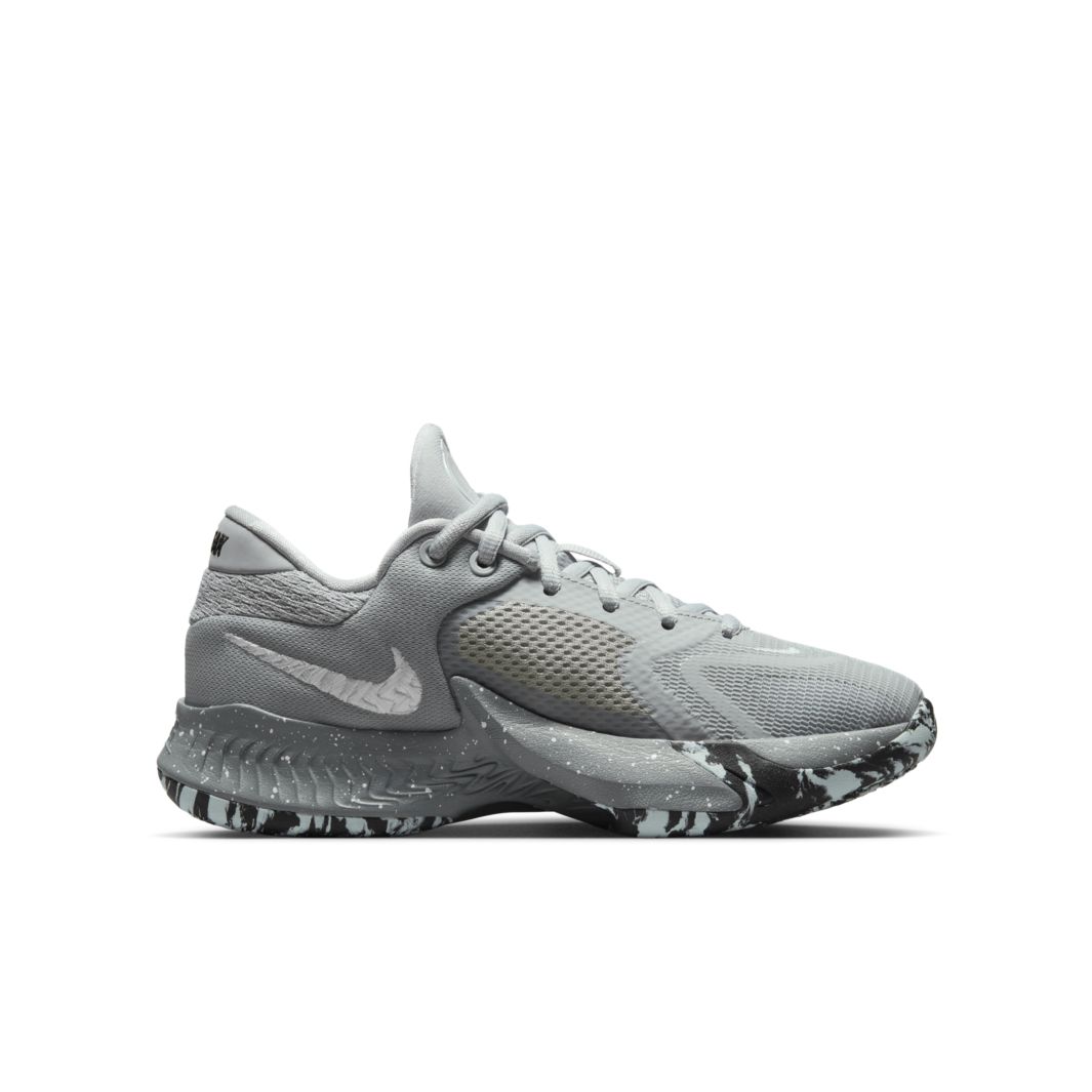 Nike Freak 4 Older Kids GS Wolf Grey White Ice Cool Grey Boys Shoes Pro Direct Basketball