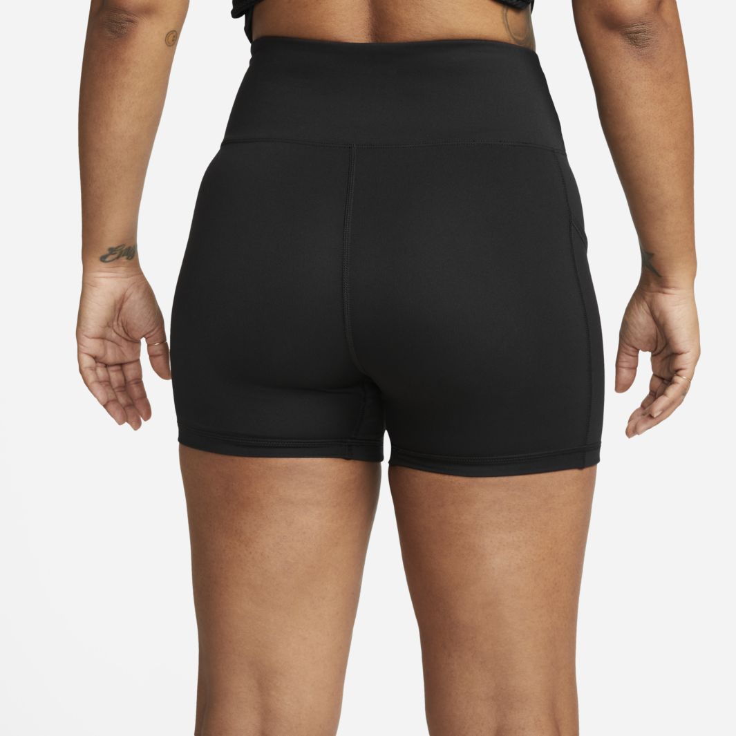 Nike DriFIT Club HighRise 4 Inch Shorts Black/White Womens
