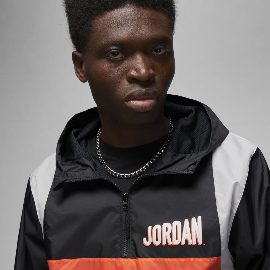 Jordan Flight MVP Woven Jacket - Black/Rush Orange/Phantom/Phantom ...