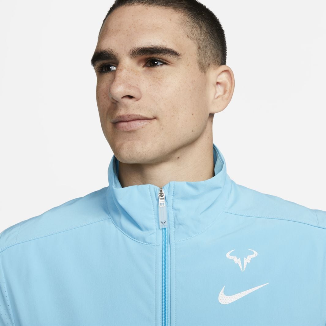 Nike Court DriFIT Rafa Jacket Baltic Blue/White Mens Clothing