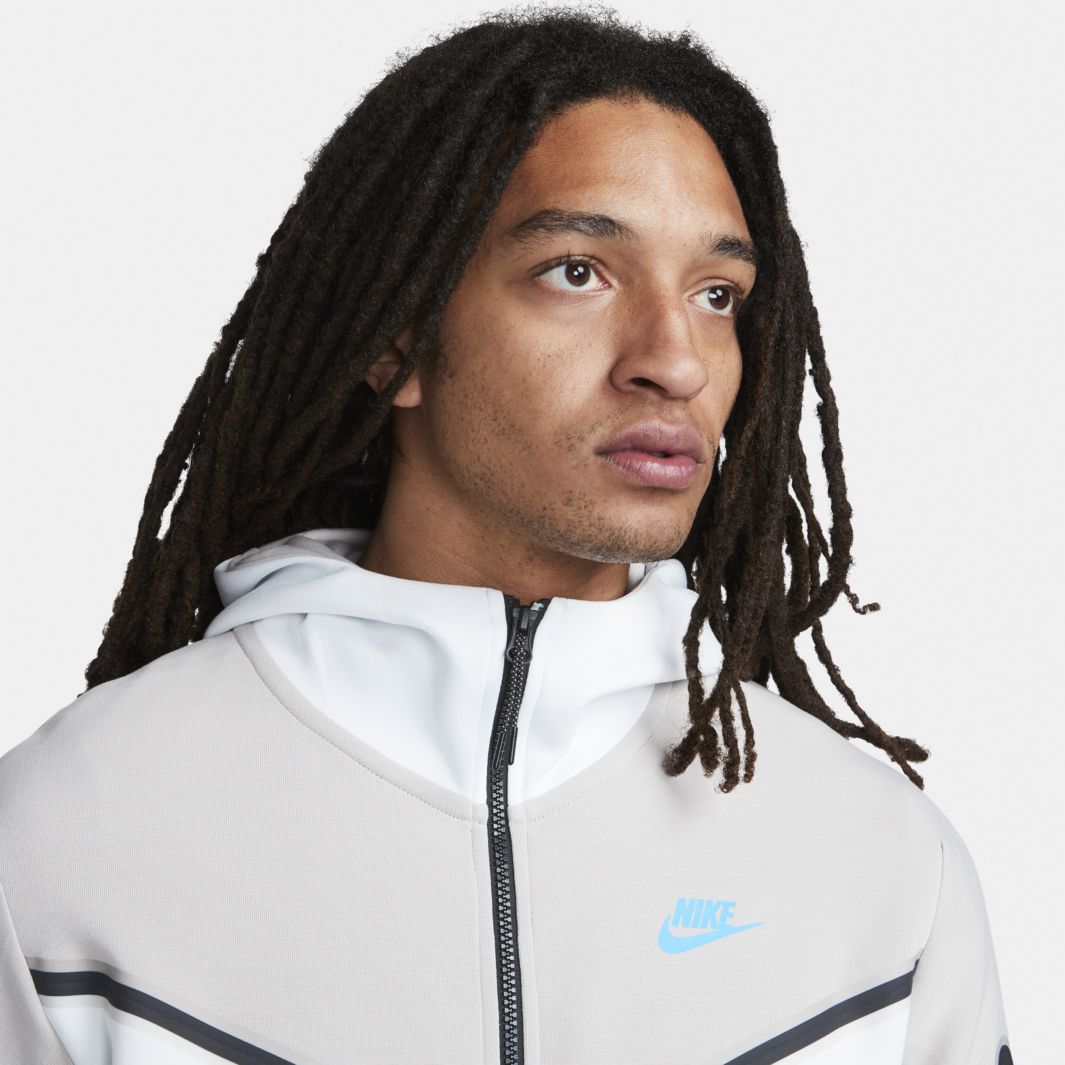 Nike Sportswear Tech Fleece Full Zip Hoodie - Iron Ore/Summit White ...
