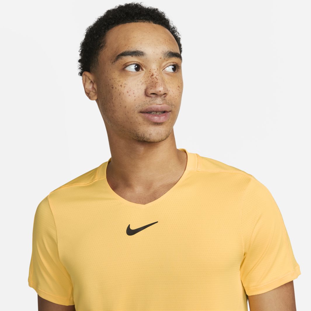 Nike Court DriFIT Advantage Shortsleeve Top Citron Pulse/Black