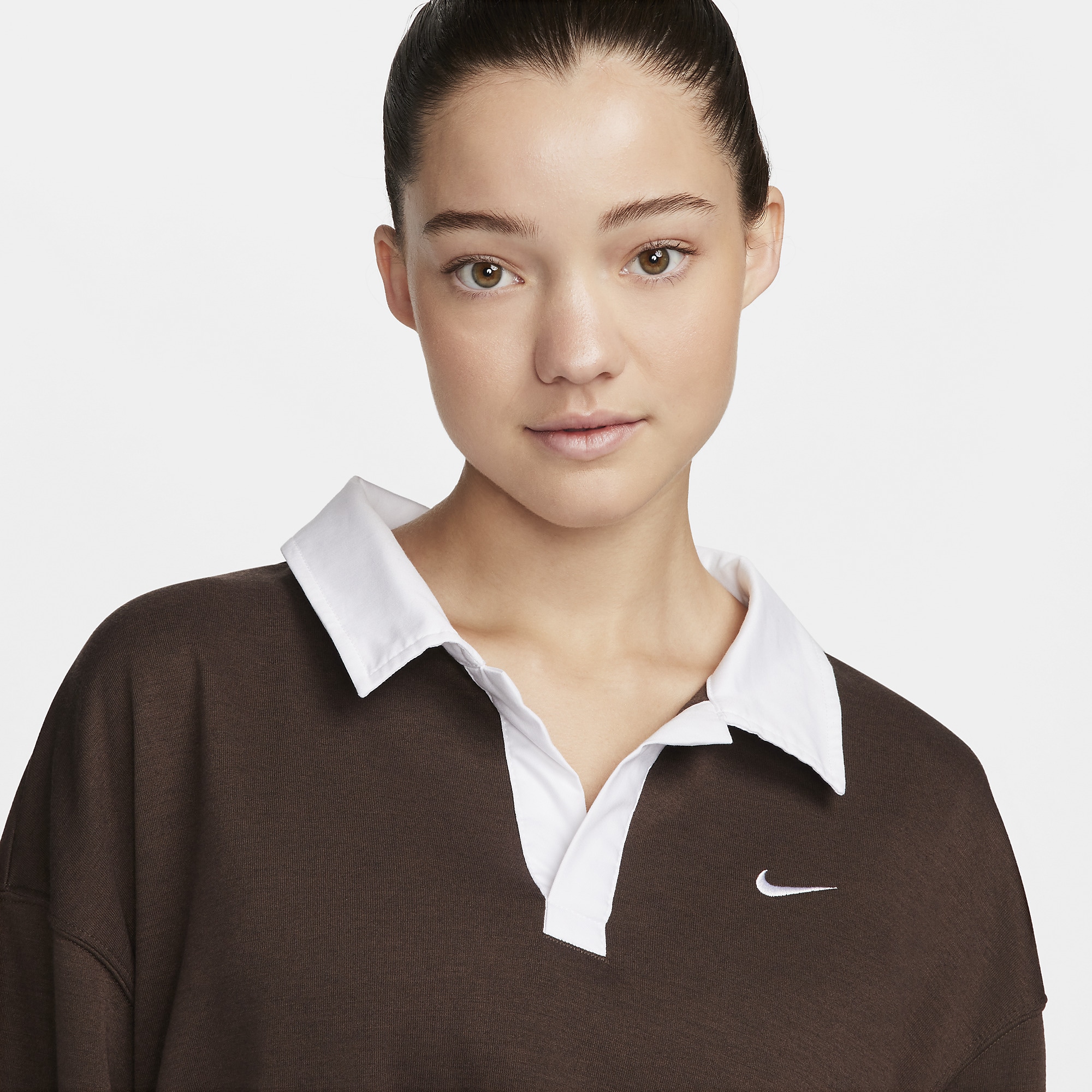 Nike Women's Oversized Long-Sleeve Polo Sportswear Essential