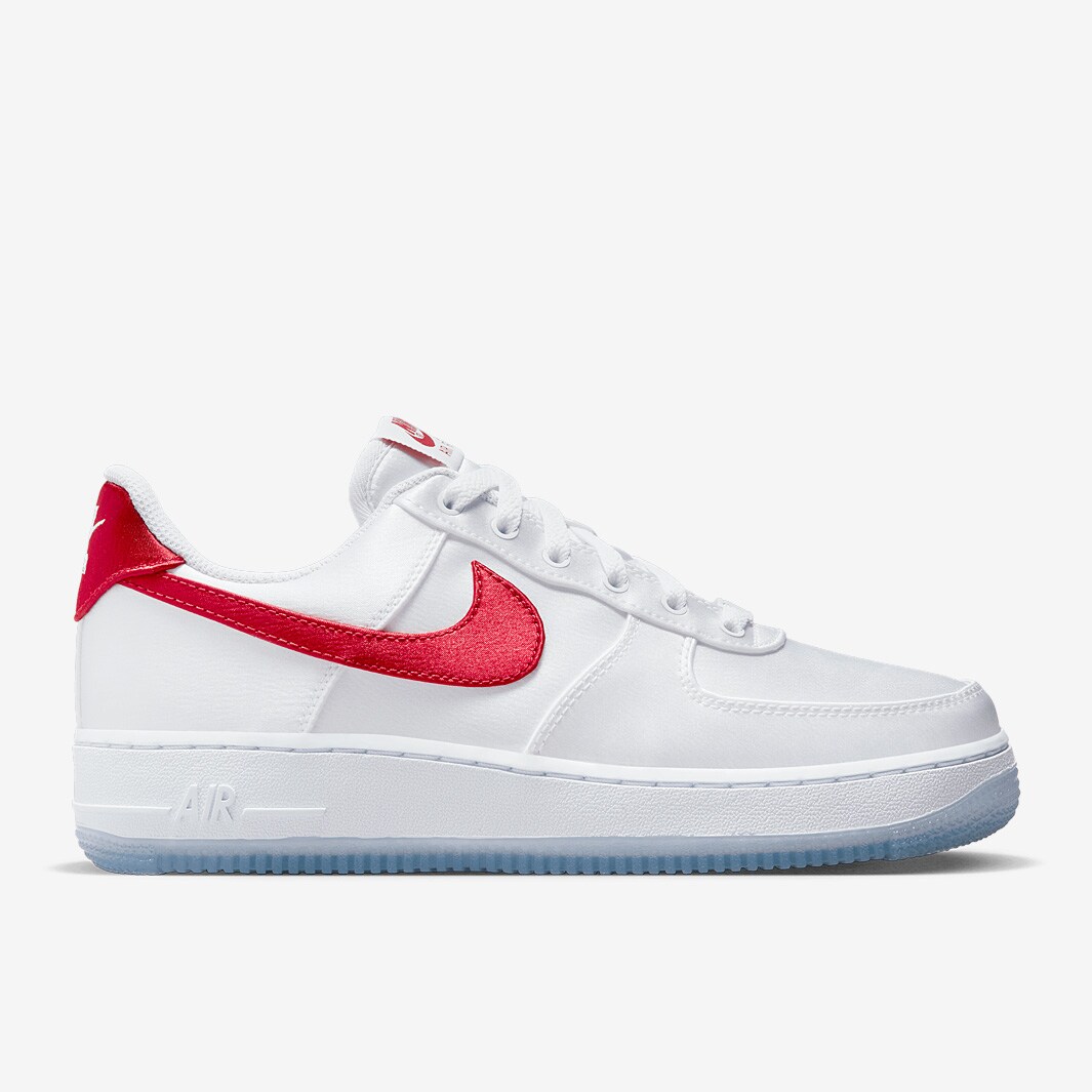 Nike Sportswear Womens Air Force 1 07 White Red Trainers Womens Shoes