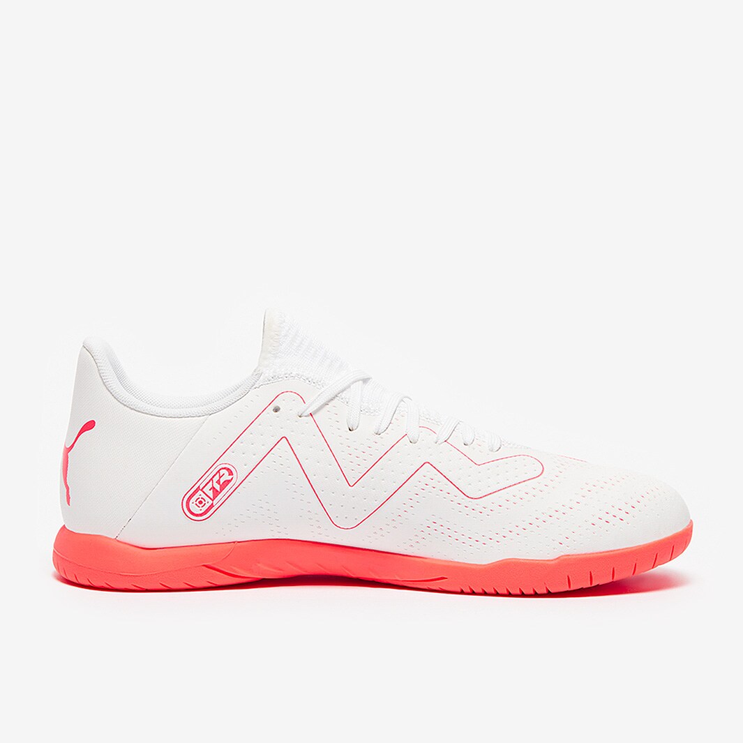 Puma Future Play IT - Puma White/Fire Orchid - Mens Cleats |