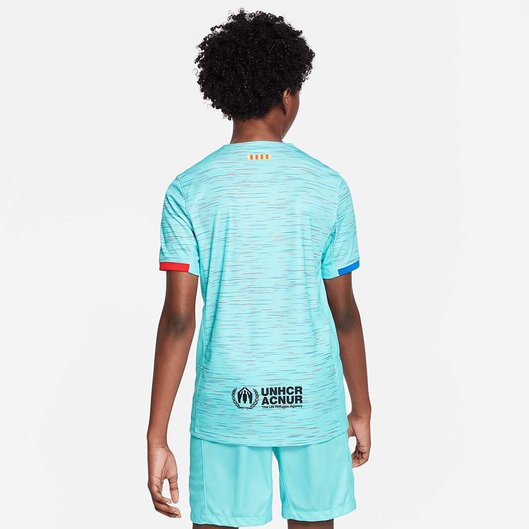 New Nike Youth FC Barcelona Soccer Short Sleeve Shirt Size