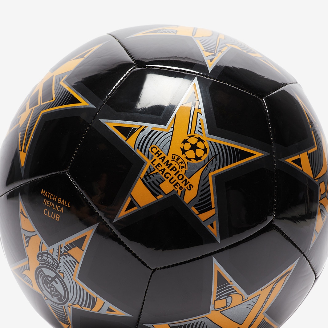 adidas UCL Real Madrid Club - Balón de fútbol negro/amarillo  precariado/carbono 5 : Deportes y Actividades al Aire Libre 