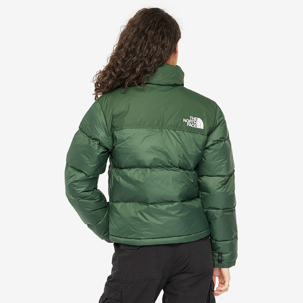 The North Face Womens 1996 Retro Nuptse Jacket Dark Green Tops