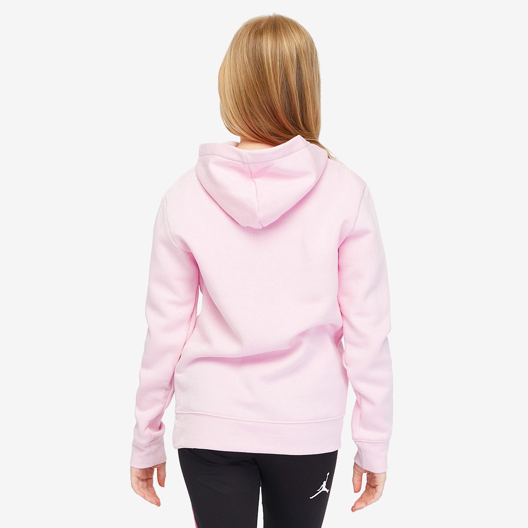 Jordan Older Girls Hybrid Fleece Pull-Over Hoodie (8-15Y) Pink