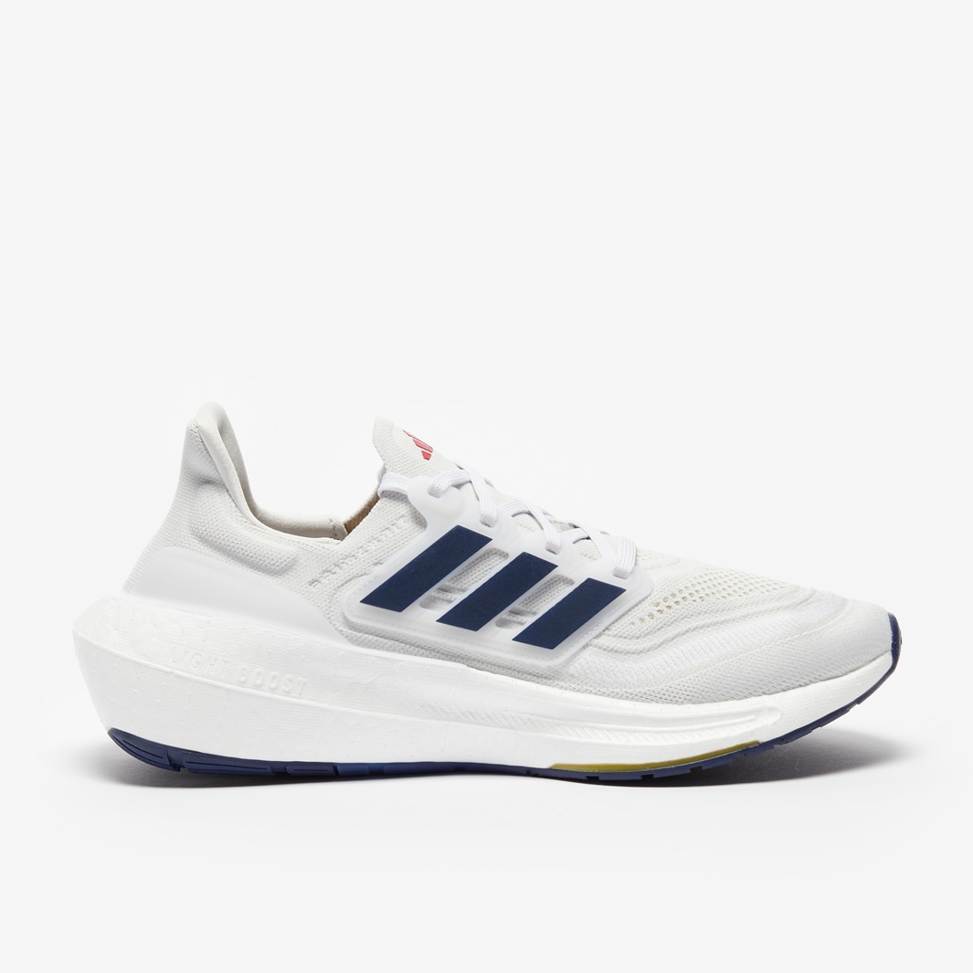 adidas Ultraboost Light Crystal White/Dark Blue/Gold Mens