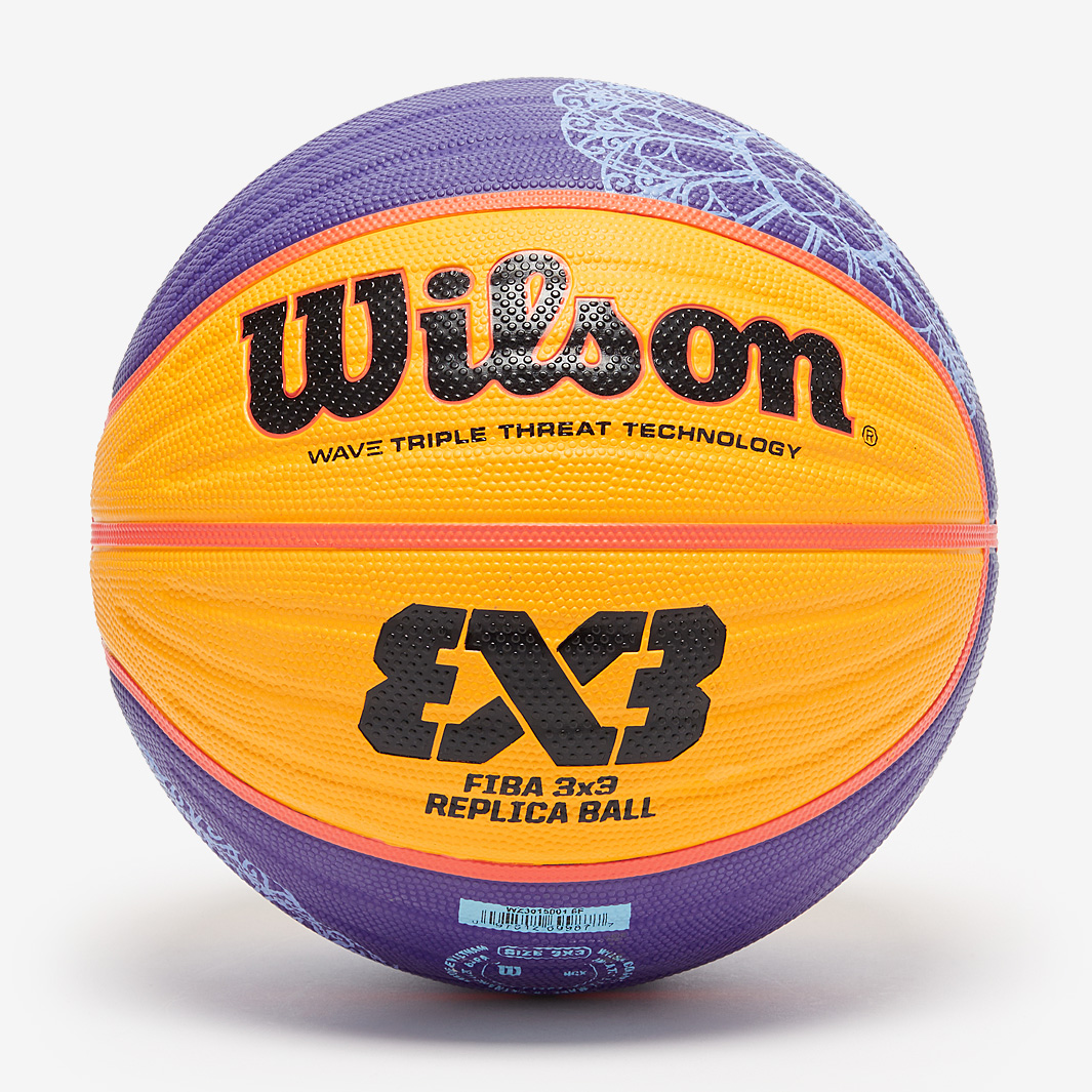 Ballon De Basket Wilson FIBA 3x3 Replica - Jaune, Taille Officielle, Unisexe - Neuf Sous Emballage