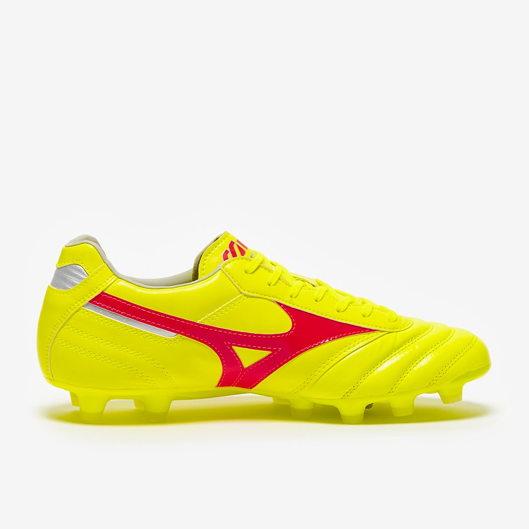 Mizuno Morelia II Pro Firm Ground Safety Yellow/Fiery Coral