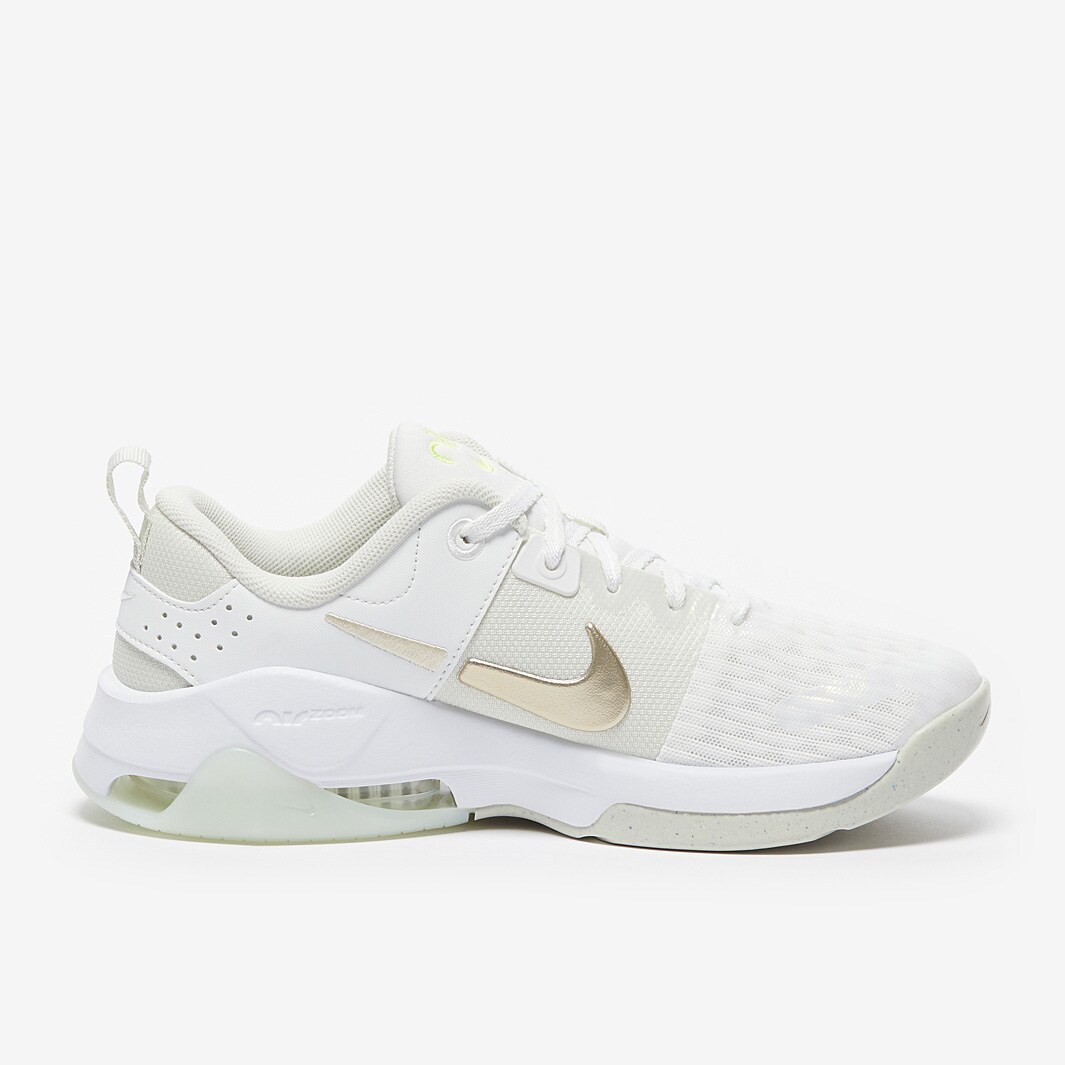 nike bella white and gold
