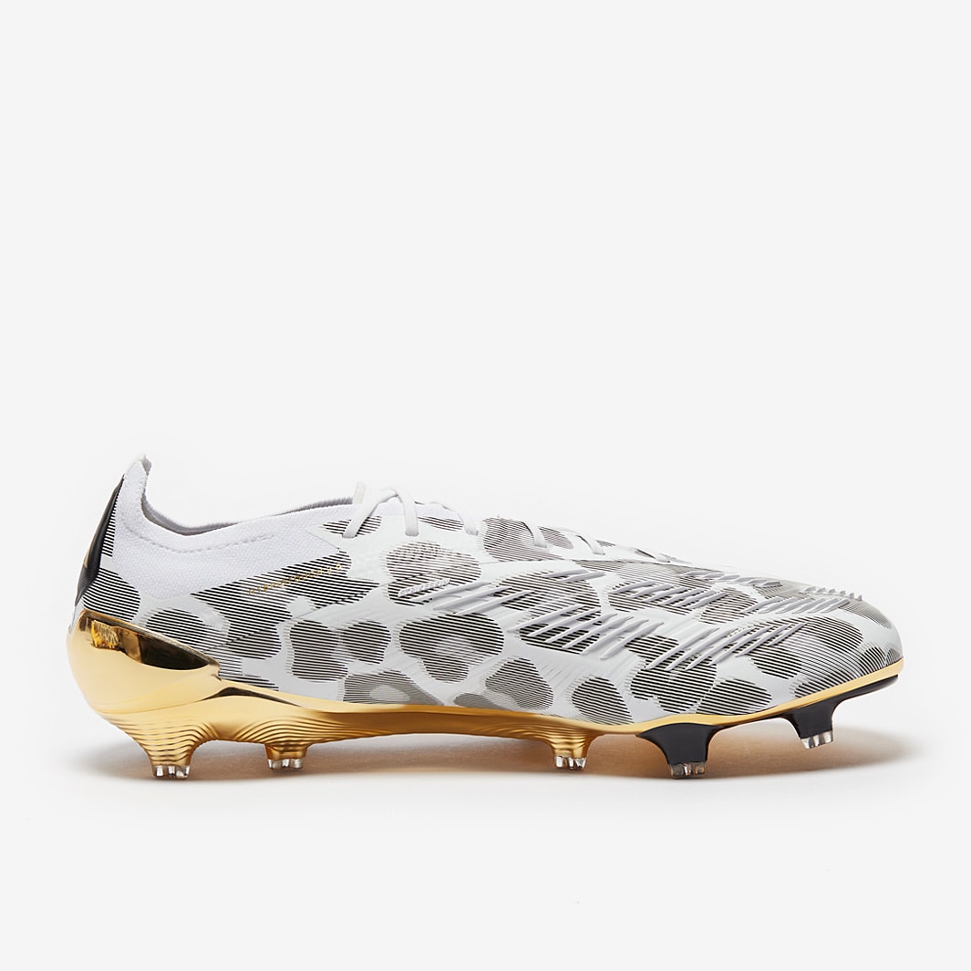 adidas Predator Eliteホワイト/ブラック/ゴールド adidas Predator Elite Laced Firm Ground Player Pack - White