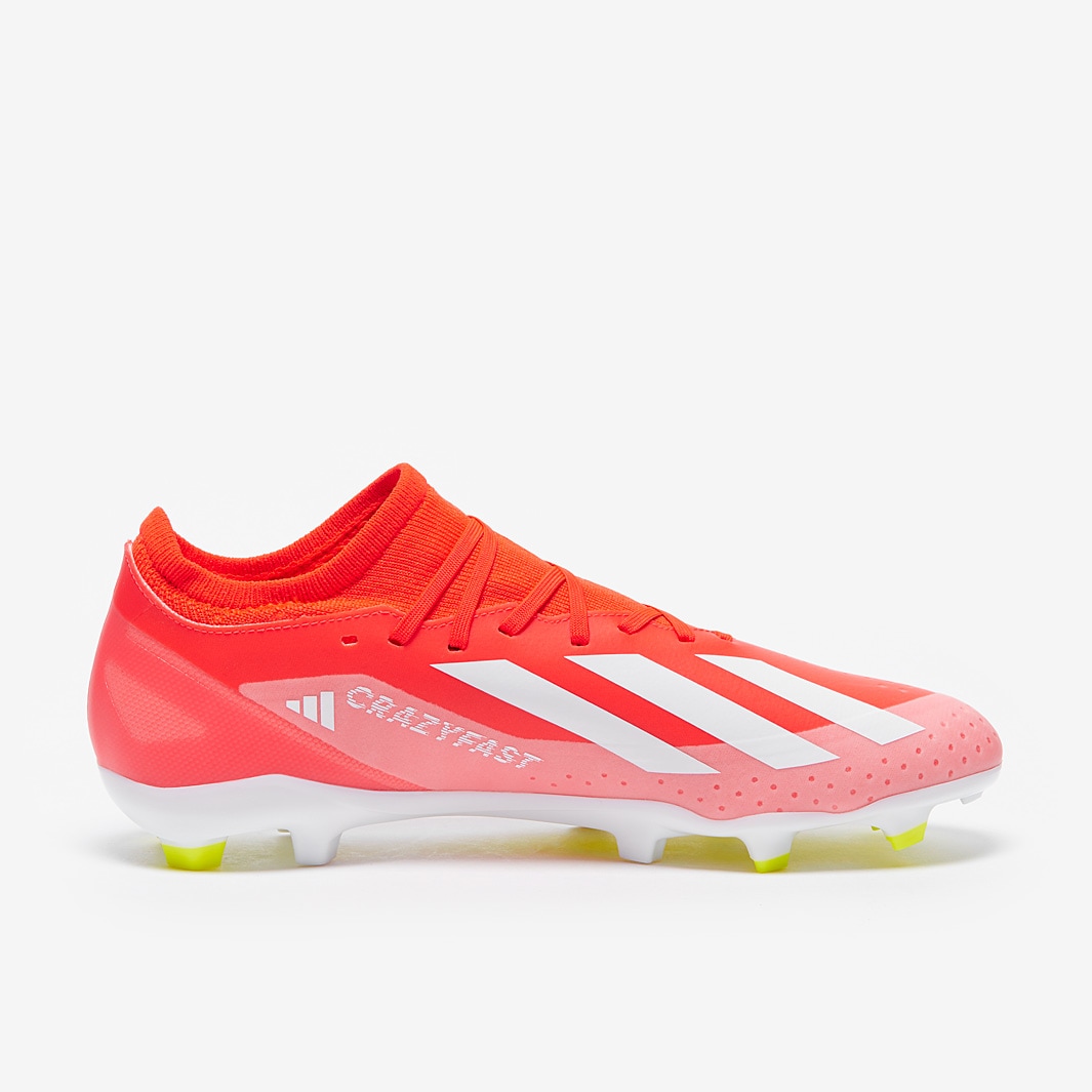 adidas X Crazyfast League Firm Ground - Solar Red/White/Team Solar