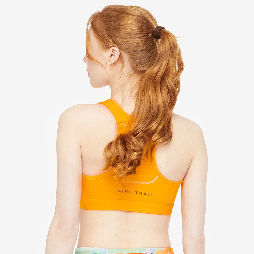 nike yellow plaid sports bra