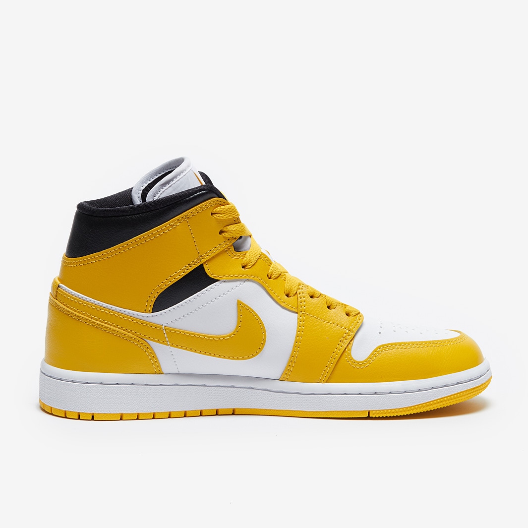 Air Jordan Mid pour Femme Blanc/Soufre Vif/Noir Chaussures