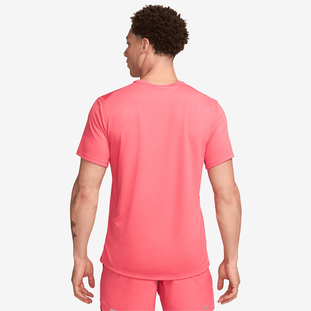 pink nike miler t shirt mens