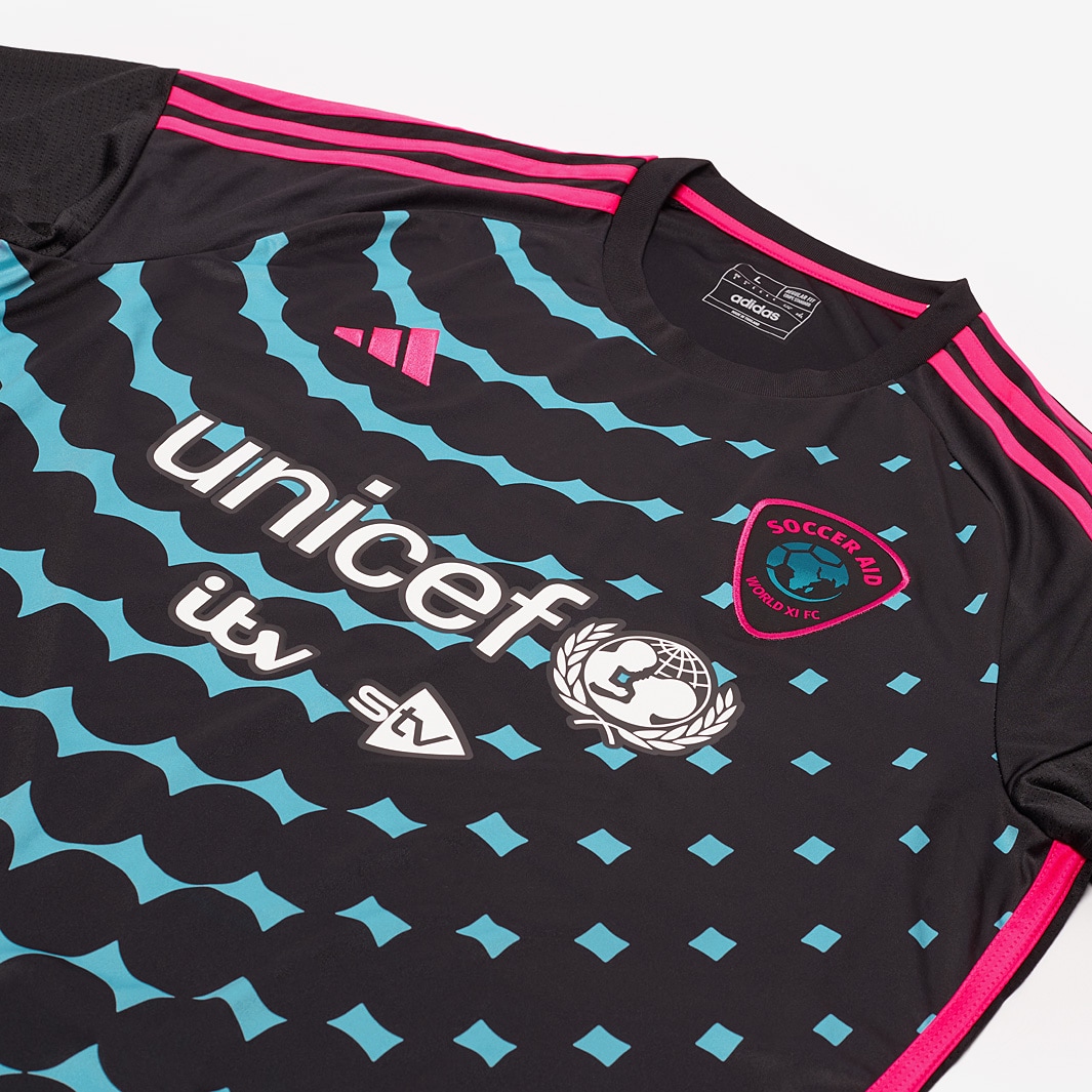 adidas Soccer Aid 2024 World XI Shirt - Black/Pink/Blue - Mens Replica