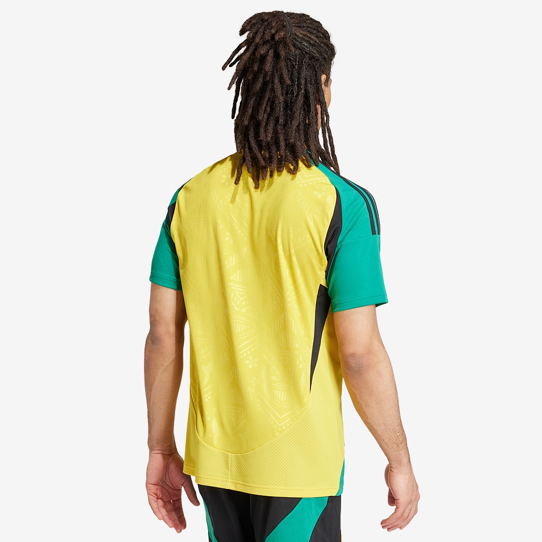 ADIDAS JAMAICA JERSEY 2024 HOME-HAZY YELLOW すぐ届く！ adidas Jamaica 2024 Home Shirt - Hazy Yellow - Mens Replica |