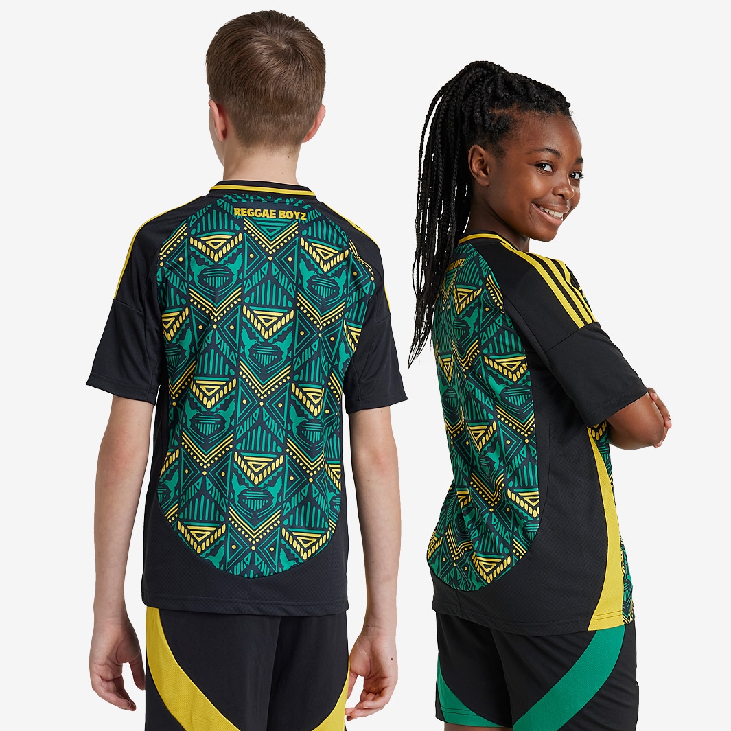 adidas Jamaica 2024 Kids Away Shirt - Black - Boys Replica |