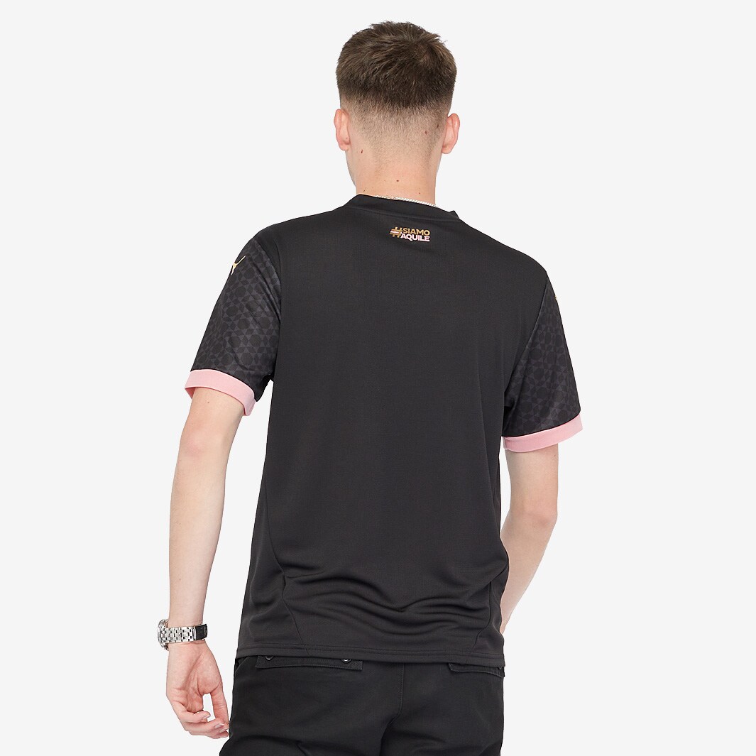 Puma Palermo Calcio 24/25 Away Shirt - Puma Black/Puma Gold - Mens