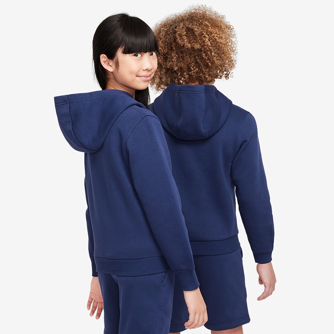 nike french terry hoodie blue