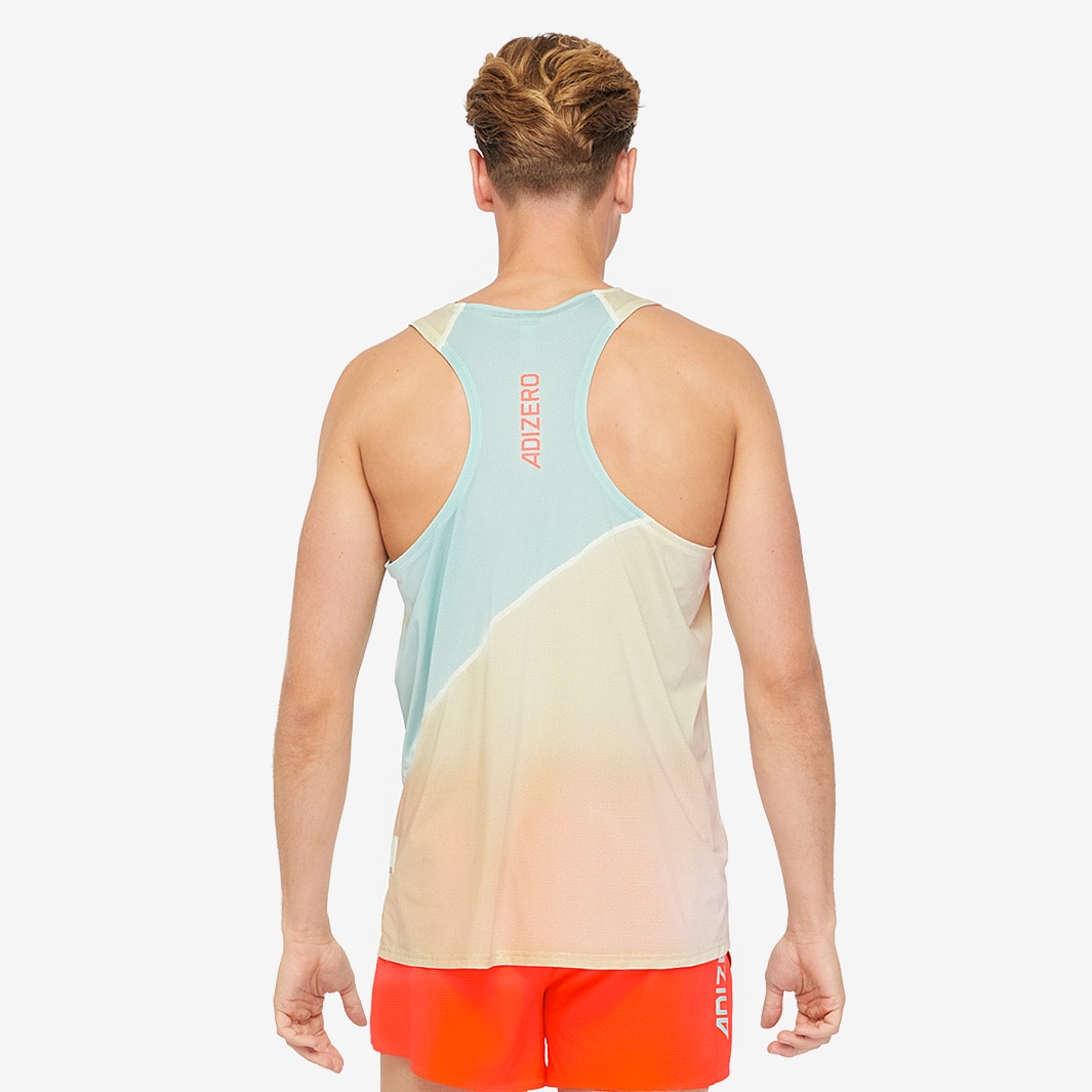 adidas NYC Singlet - Off White/Semi Flash Aqua - Mens