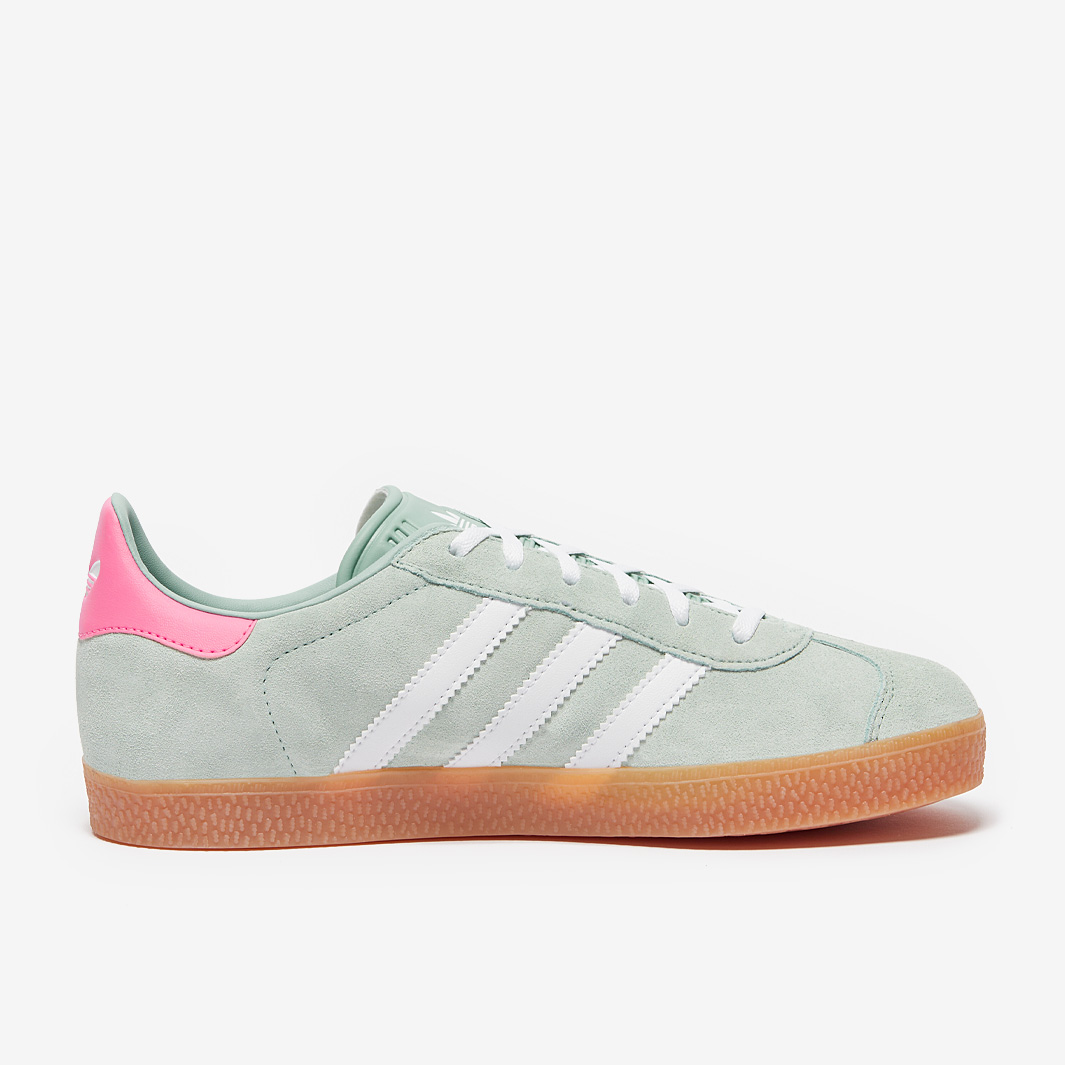 adidas gazelle silver green womens Women's Adidas Gazelle Indoor Shoes - Ash Green/Cloud White/Gum