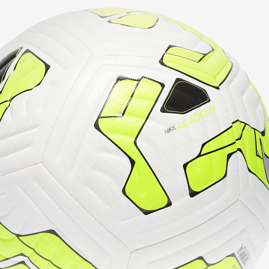 Nike Academy Football - White/Volt/Metallic Silver - Footballs |