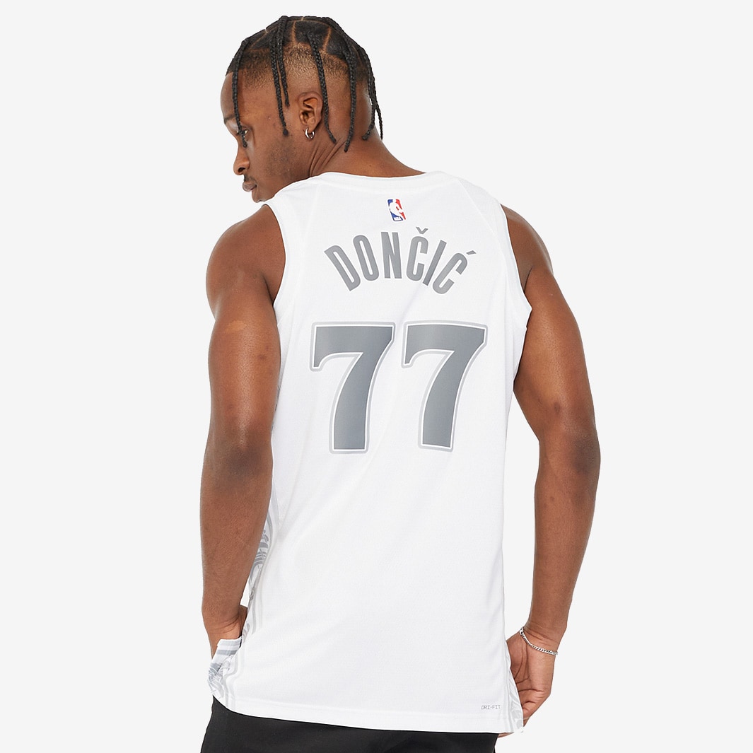 Nike NBA Luka Doncic Dallas Mavericks 2024 City Edition Swingman Jersey White Tops Mens Replica Pro Direct Basketball