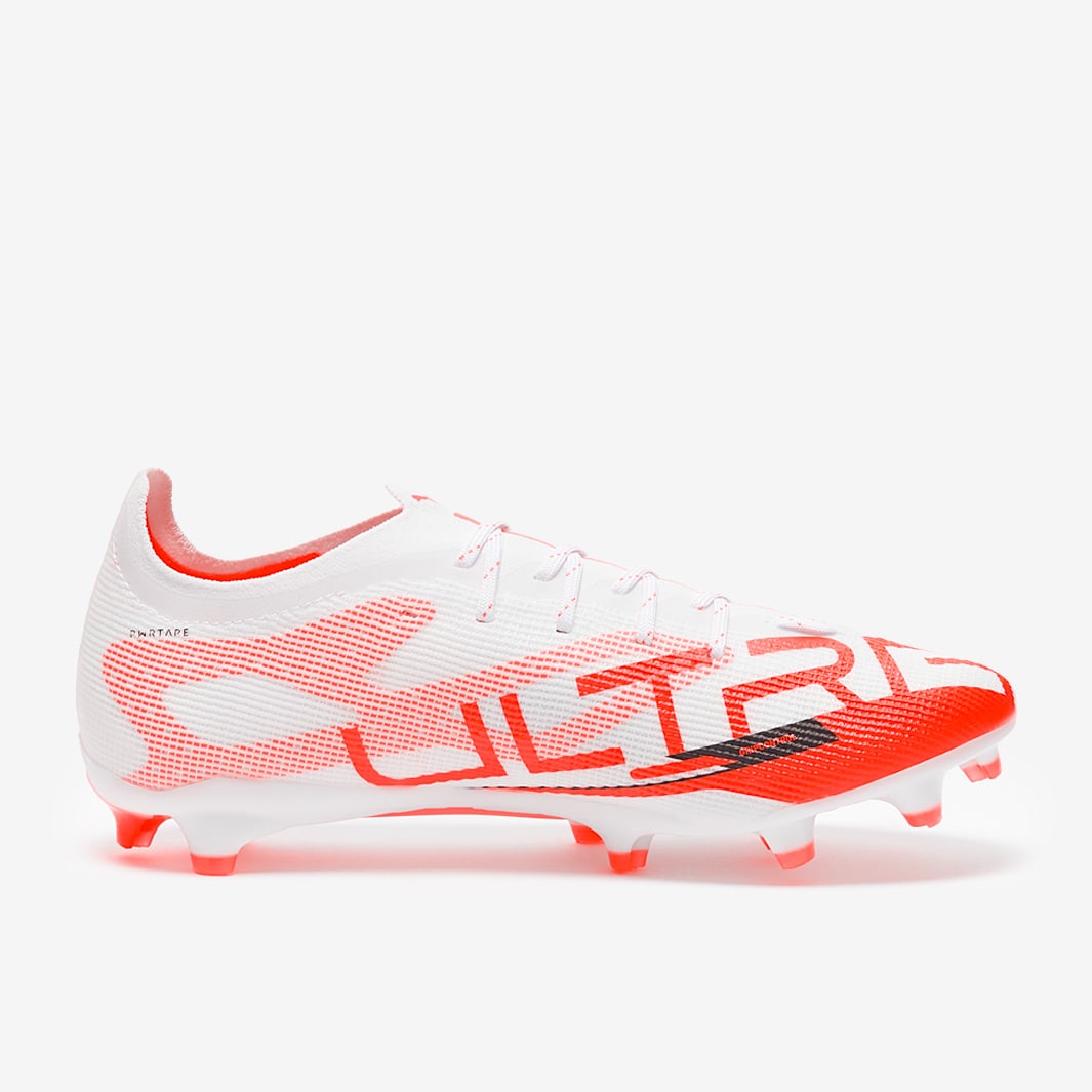 Puma Ultra 5 Pro FG/AG - Puma White/Puma Black/Glowing Red - Adult