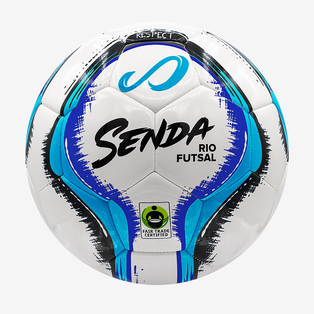 Senda Rio Match Futsal Ball - White/Light Blue/Dark Blue/Black