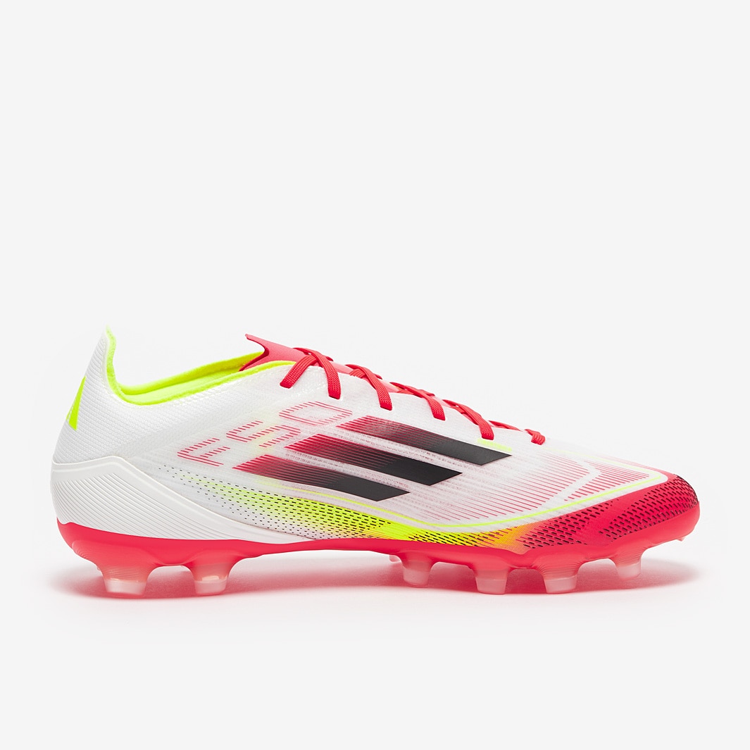 adidas F50 Pro MG - Blanc/Noir/Jaune Solaire - Chaussures de foot