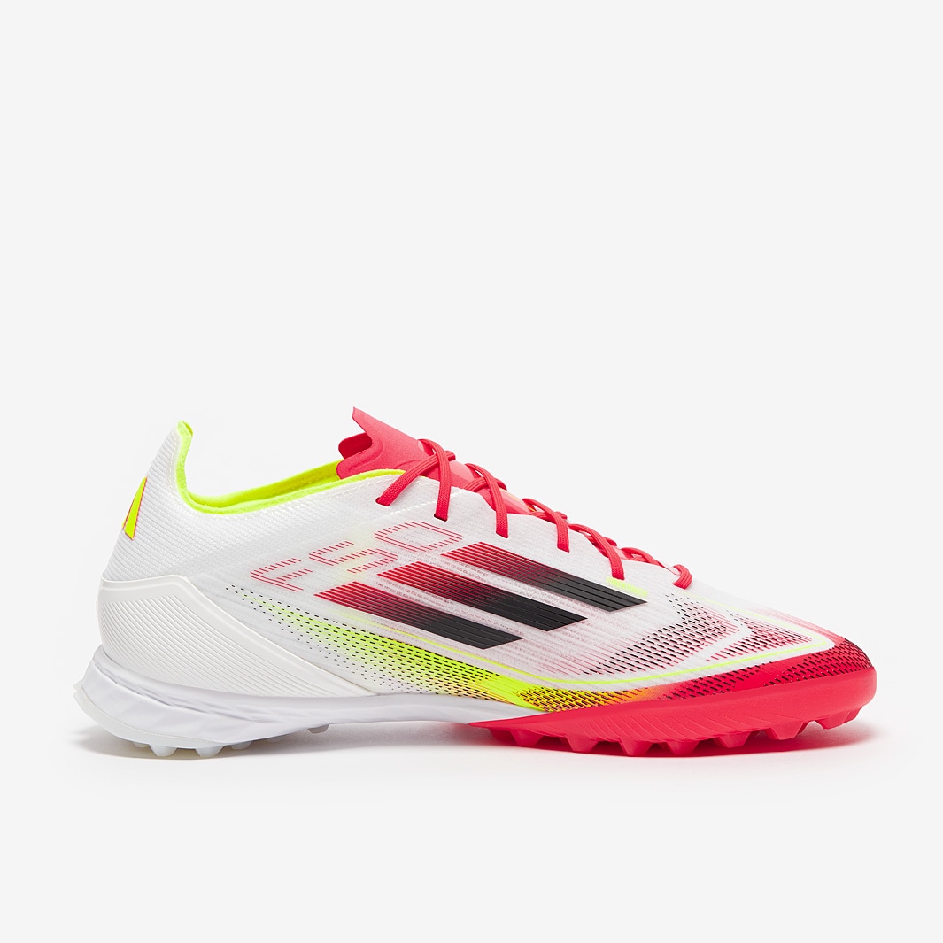 adidas F50 Pro Turf - White/Black/Solar Yellow - Adult Cleats |