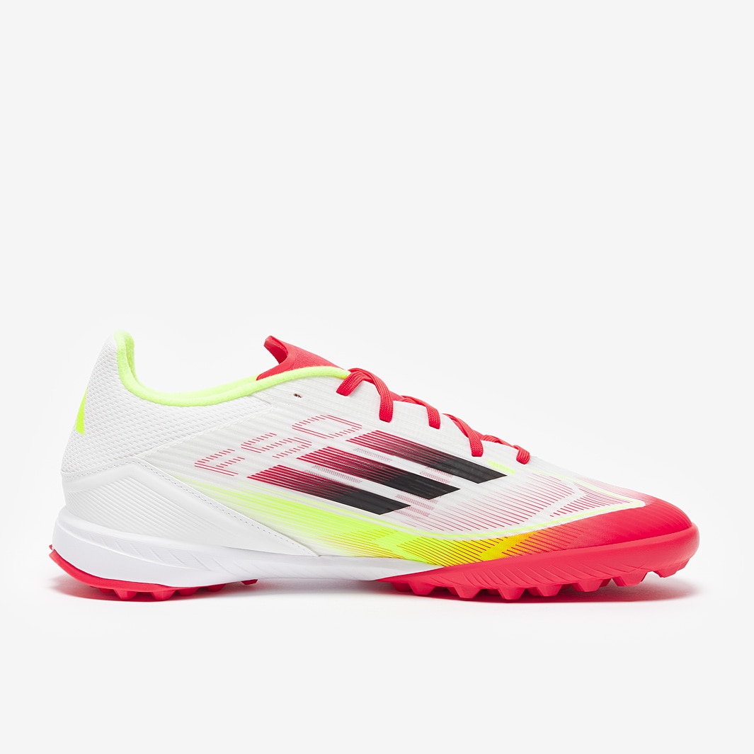 adidas F50 League Turf - White/Black/Solar Yellow - Adult Cleats |