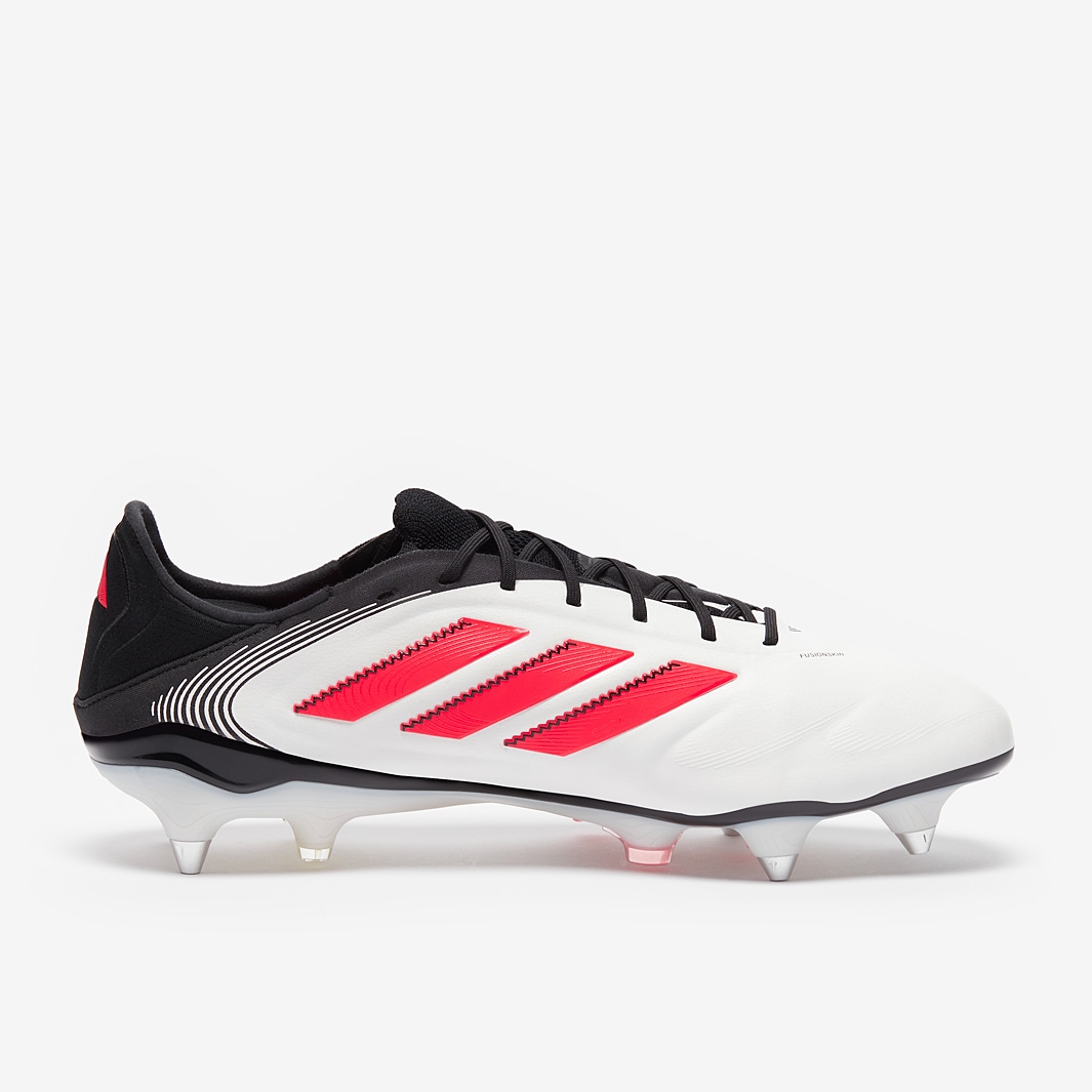 adidas Copa Pure III Elite Leather Soft Ground - White/Lucid Red
