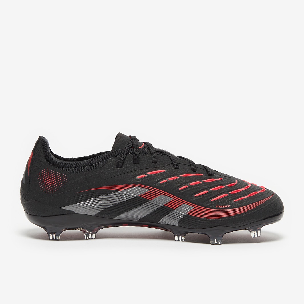 adidas Predator Pro Firm Ground - Black/Grey Four/Lucid Red
